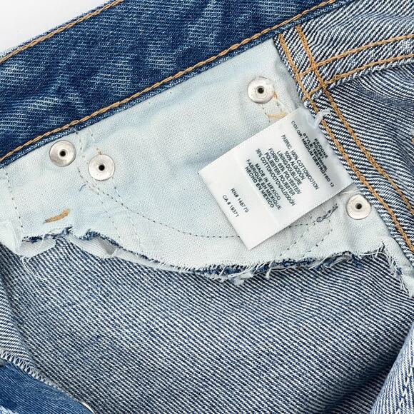 RE/DONE 90s High Rise Loose Jeans Women’s Size 24 Medium Destroyed 12 Distressed - Picture 7 of 11